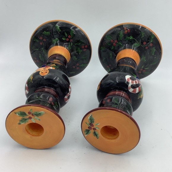 2002 Lang “Primitive Colors Christmas” Candlestick Holders - Picture 7 of 7